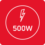 Moc 500 W