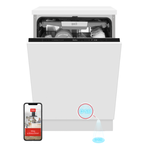 Zmywarka do zabudowy Amica kolor biały DIM66B7ELOCqT