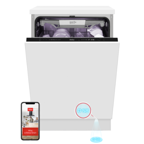 Zmywarka do zabudowy Amica kolor biały DIM66B7ELOWCiD